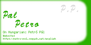 pal petro business card